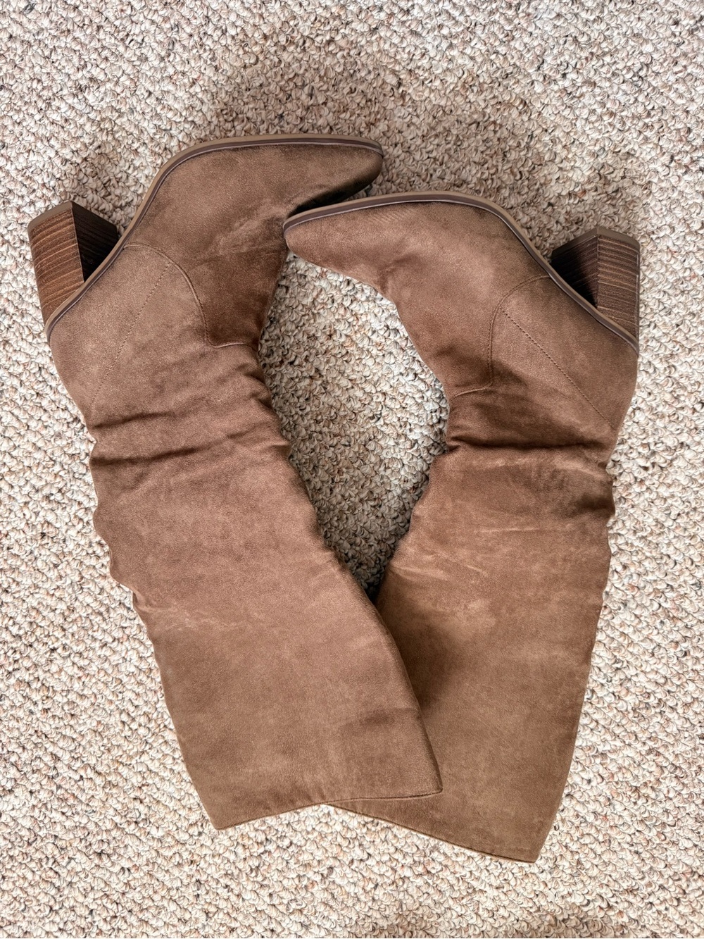 Women's Brown Suede Knee-High Boots